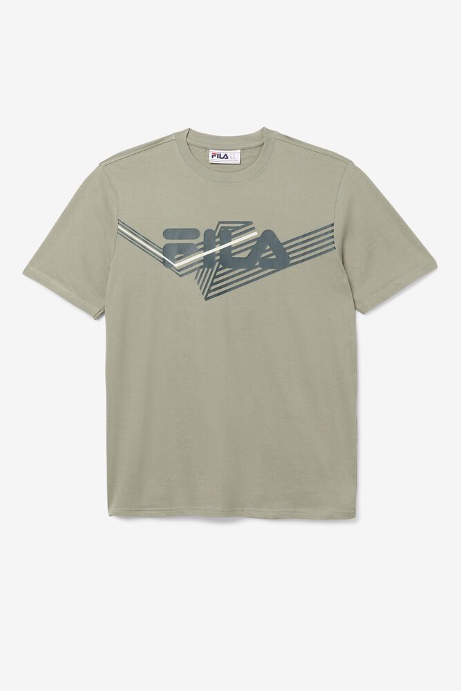 Fila T-Shirt Trist Mens Grey - India CQF-719350